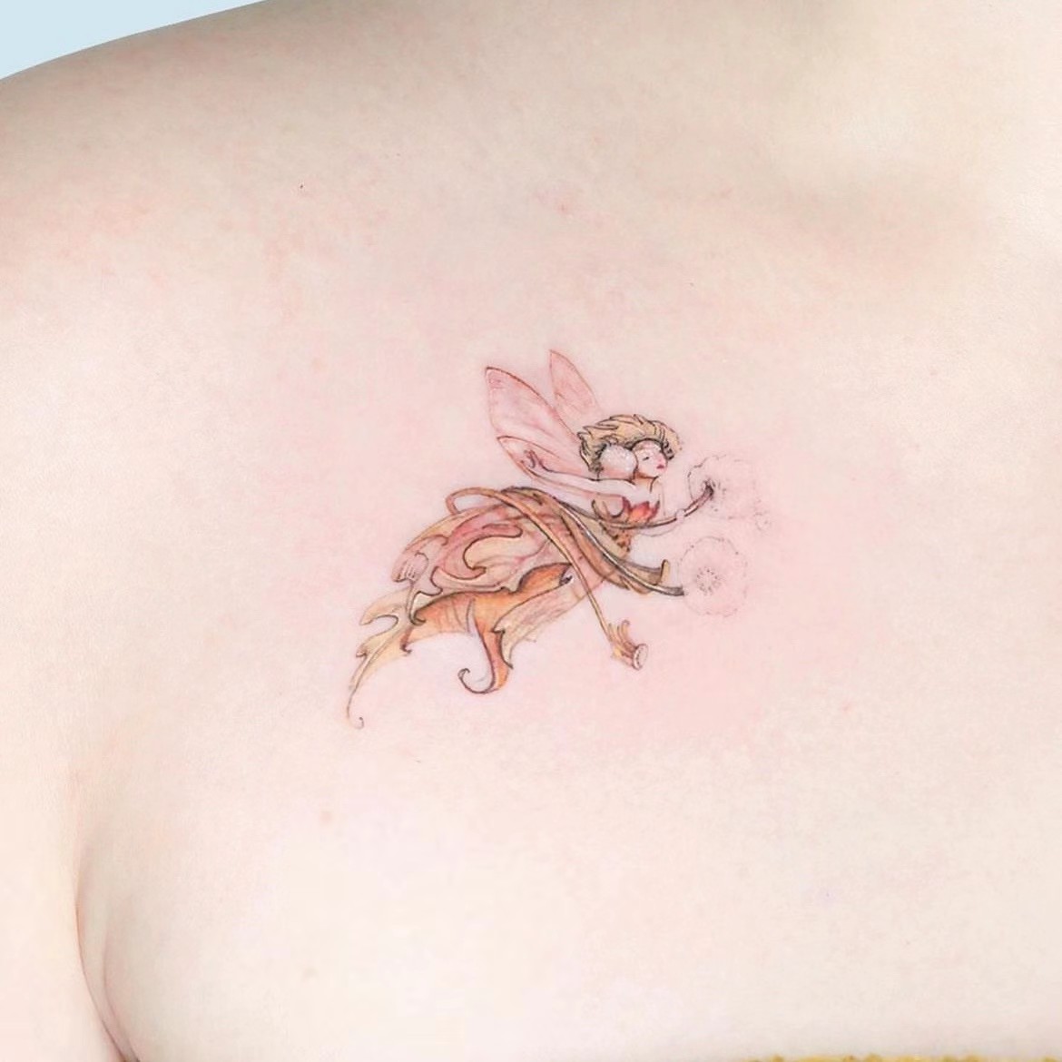 Delicate colour tattoo by Misa in Hong Kong, portfolio 8